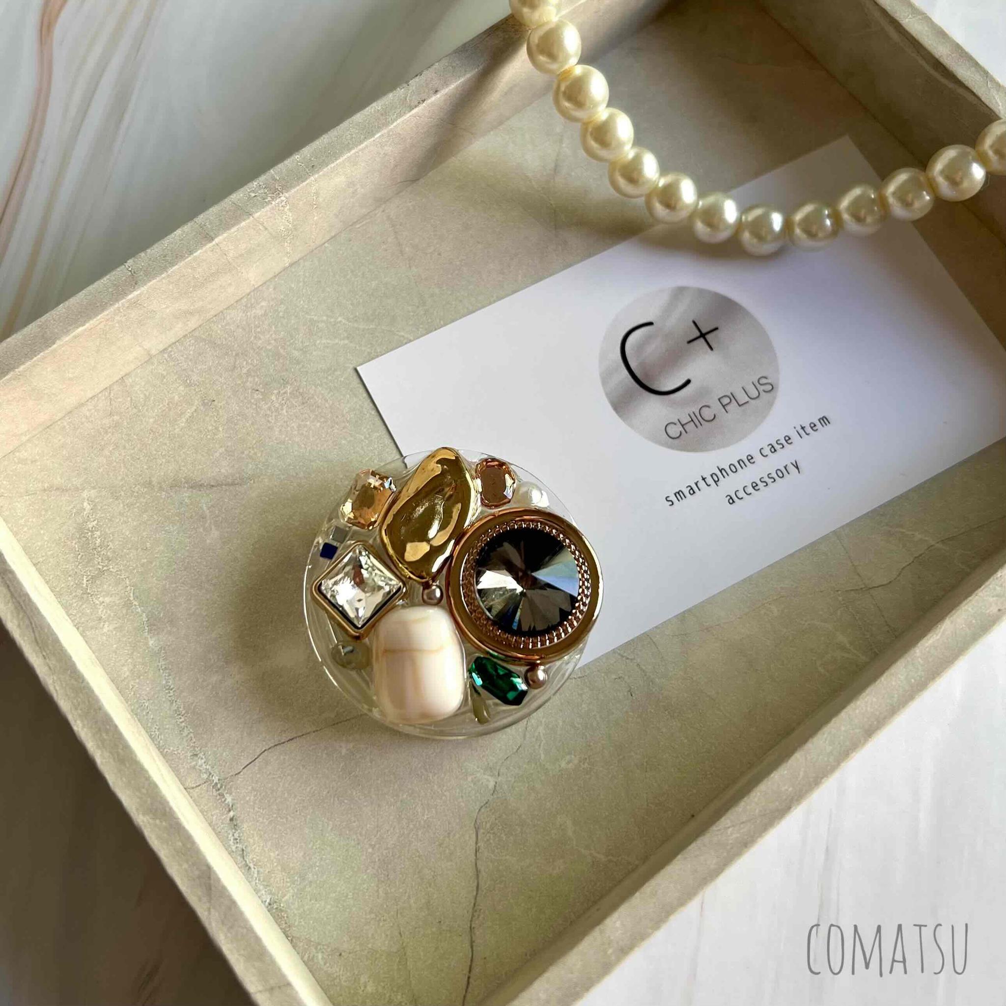 キラキラBijou グリップソケット スマホソケット スマホスタンド スマホアイテム